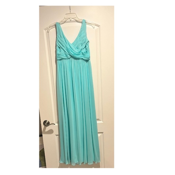 David's Bridal Bridesmaid Dress in the color "Spa" - Picture 4 of 6